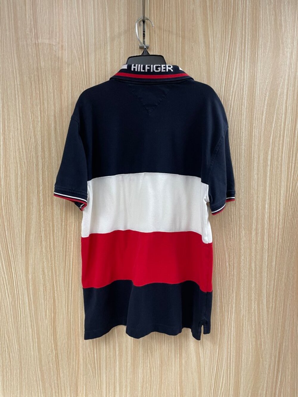 Men's Tommy Hilfiger Navy Colorblock Logo Polo Shirt Size Large - Picture 5 of 8